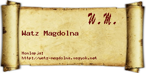 Watz Magdolna névjegykártya